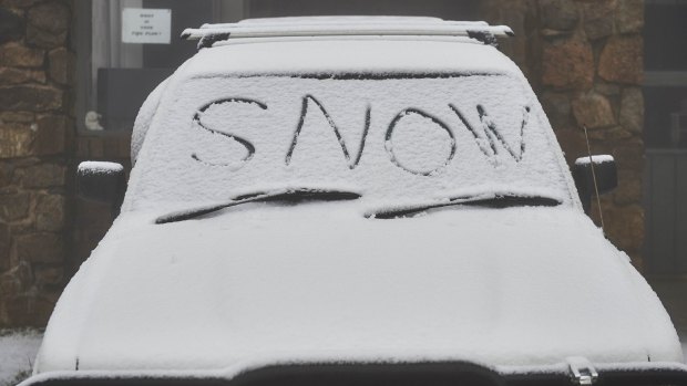 Snow covers Mount Buller this week and there's more to come closer to the city on Friday. 