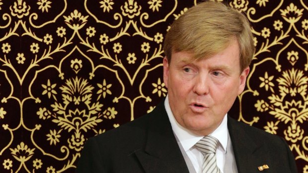 King Willem-Alexander reads his speech outlining the Dutch government's budget plans for the year ahead in The Hague, last month.