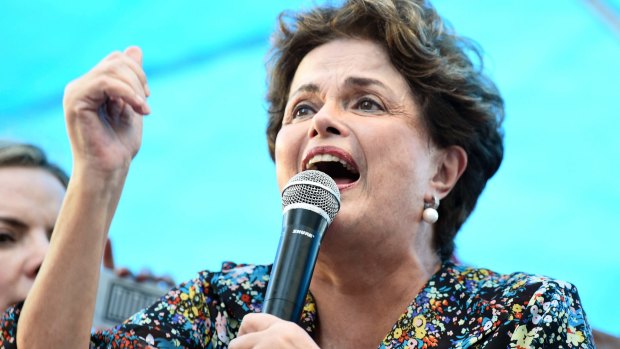 Lula's successor Dilma Rousseff, impeached in 2016, joins his supporters on Wednesday.