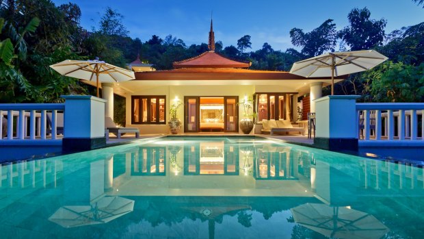 A pool villa offers luxury and privacy.