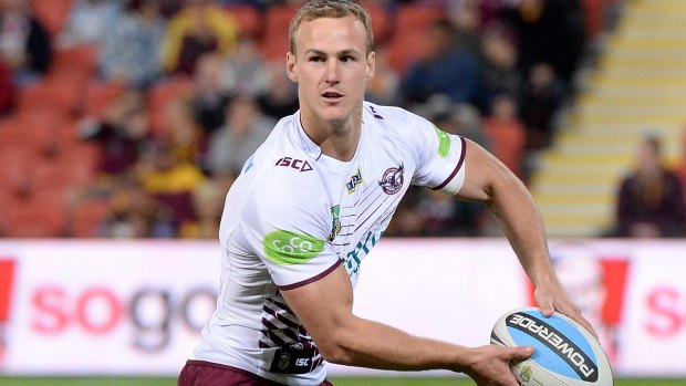 Cooling off: Daly Cherry-Evans had a night to forget with Manly copping a thumping in Brisbane on Friday night.