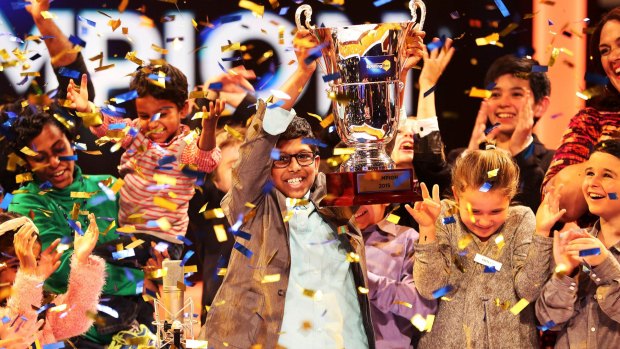 Great Australian Spelling Bee winner Anirudh after taking out the title.