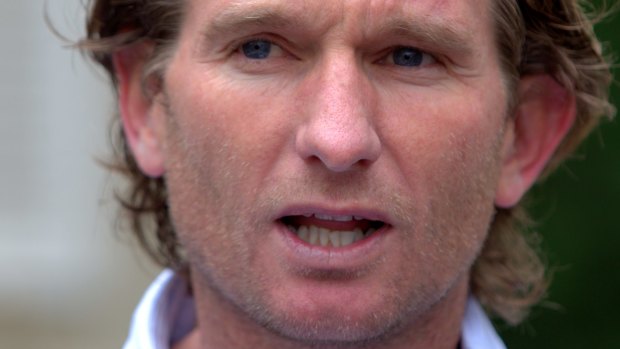 Essendon coach James Hird last October.