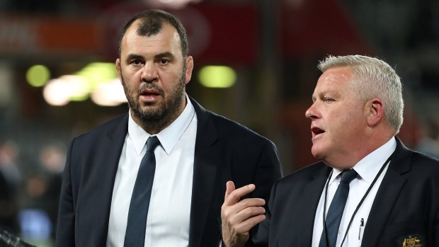 No laughing matter: Wallabies coach Michael Cheika fired a post-match broadside at the All Blacks and the New Zealand media after being portrayed as a clown in a New Zealand newspaper.