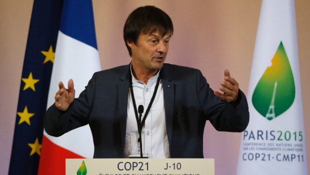 Former French environmental activist and Ecology Minister Nicolas Hulot.