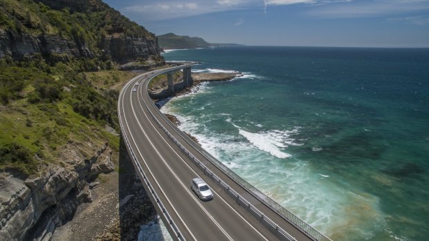 Sea Cliff Bridge, Clifton, NSW. Driving from Melbourne to Sydney is a learning experience.