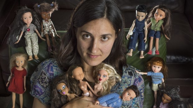 Sonia Singh with some of the dolls she has de-glamourised.