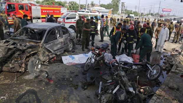 Police were believed to be the intended target of Monday's bombing in Lahore, Pakistan.