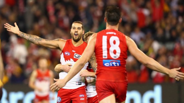 Buddy brilliant: Lance Franklin has been on fire for the Swans. 