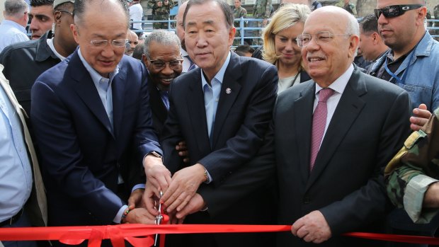 Too much red tape? UN Secretary-General Ban Ki-moon, centre, will be replaced at the end of this year. But the world body is dogged by questions of internal reform.