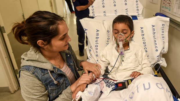 Asthma sufferer Palli Zamani with his mother Rayann Zamani. 