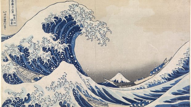 Hokusai's famous The Great Wave off Kanagawa.