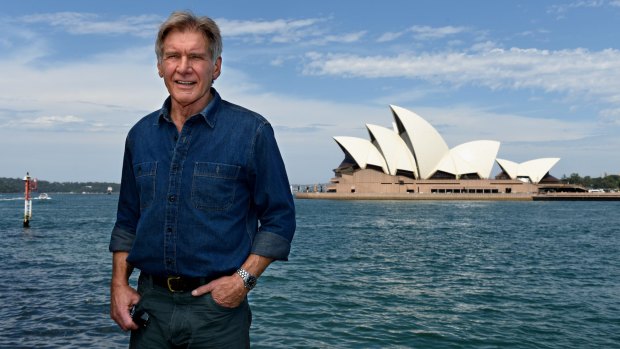 "Han Solo" actor Harrison Ford in Sydney to promote <em>The Force Awakens</em>.