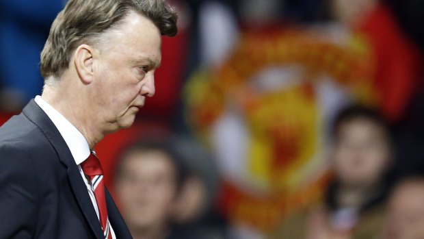 Under pressure: Manchester United manager Louis van Gaal.