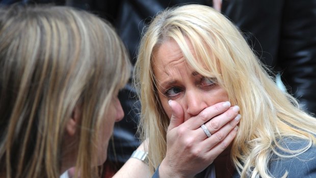 A member of the public reacts after the Manchester terror attack.