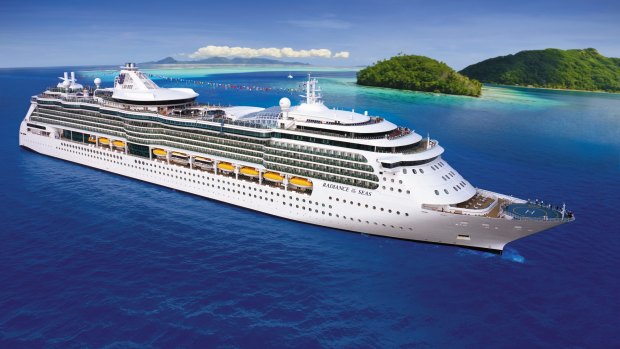 The 2500-passenger Radiance of the Seas, under charter, hosted Cruisin' Country.