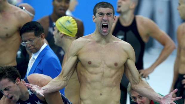 Legend in the making: The USA's Michael Phelps wins his second gold in Beijing.