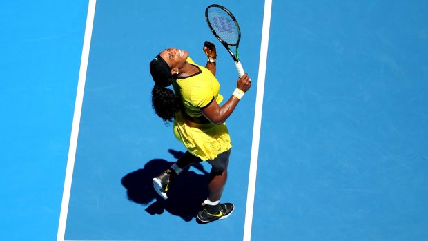 Plenty of will: Serena Williams won in straight sets.