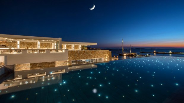 Pool club starlight pool, Mykonos Riviera Hotel & Spa.
