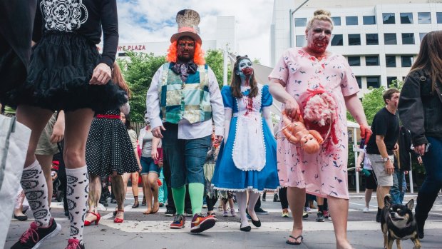 The Zombie Walk in Civic on Saturday.