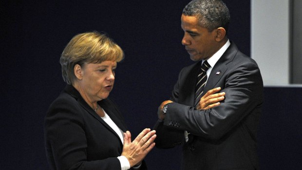 Angela Merkel and US President Barack Obama.