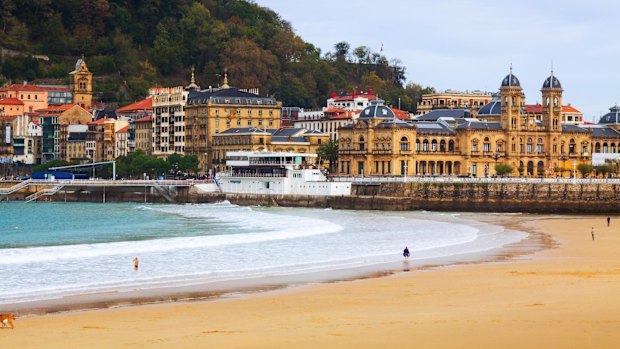 La Concha beach in San Sebastian. 