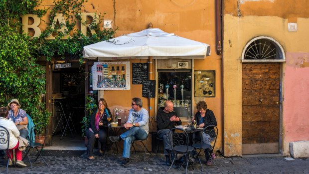 Trastevere in Rome is a great place for food.