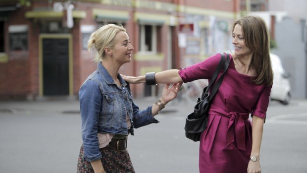 Offspring now screens on WIN in regional areas. The drama stars Asher Keddie, left, and Kat Stewart as sisters.