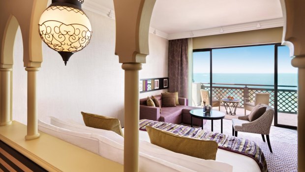 Sumptuous and spacious ocean room at Mina A'Salam at Madinat Jumeirah, Dubai.