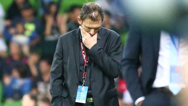 Staying upbeat: Coach Tony Popovic ponders Saturday's loss against City but is optimistic about the Wanderers' future. 