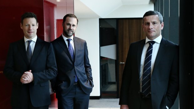 Deutsche Bank's James McMurdo, Wilson HTM's  Brad Gale and Craigs Investment's Frank Aldridge.