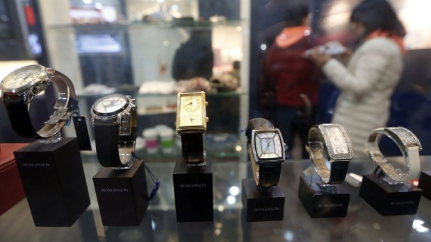 Some of the products made at the Kaesong Industrial Complex at the unification observatory showroom in Paju, South Korea, on Wednesday.