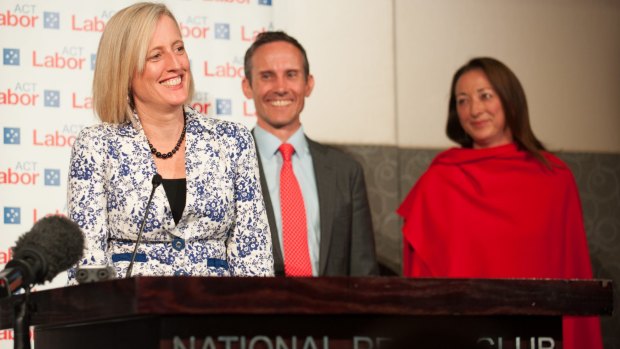 ACT MPs Katy Gallagher, Andrew Leigh and Gai Brodtmann.