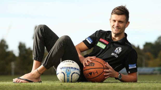 Finding his feet: Collingwood's Adam Oxley is making his mark.