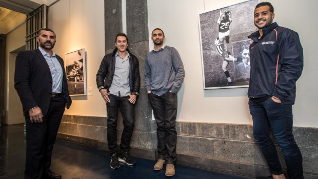 Jason Misfud, Anthony Koutoufides, Shaun Burgoyne and Ahmed Saad at the new exhibition.