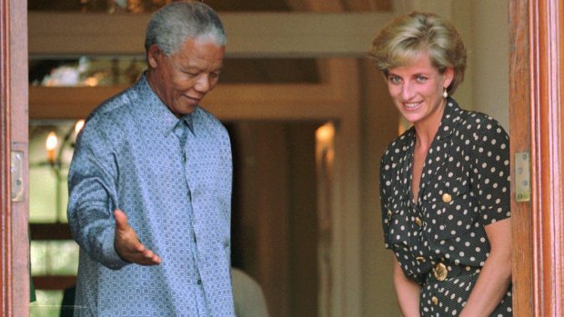 Nelson Mandela and Diana, Princess of Wales in March 1997, five months before her death.