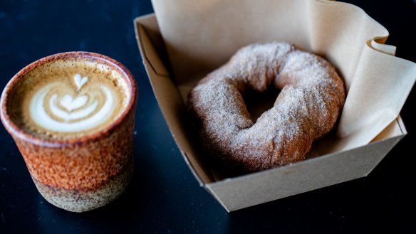 Small Talk's salty-sweet cinnamon doughnut is chewy, yeasted and flavourful.