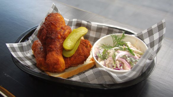 Fried chicken at Aaron Turner's new Nashville-style venue.