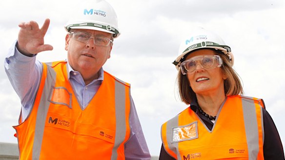 Minister for Planning Anthony Roberts with  Greater Sydney Commission Chief Commissioner Lucy Turnbull. 