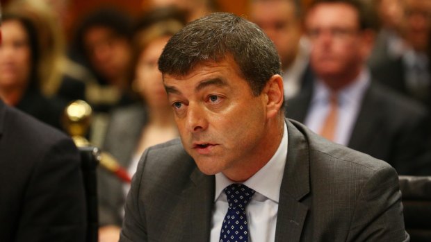 Pfizer Australia Chairman and Managing Director David Gallagher at the Senate inquiry into corporate tax avoidance.