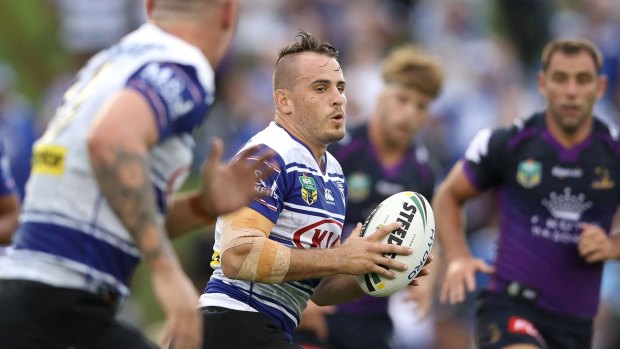 Hard marker: Josh Reynolds was critical of himself after Canterbury's defeat to Melbourne.