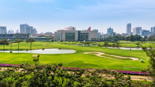 Golf course in the heart of Bangkok.