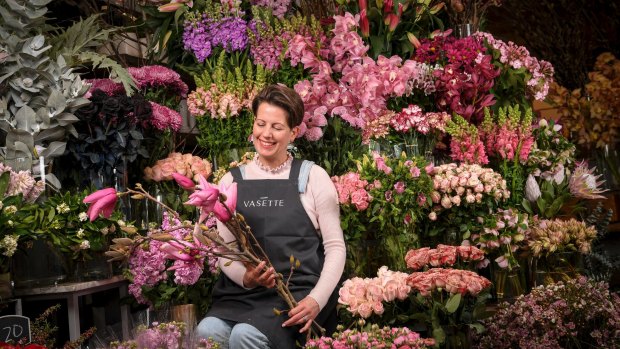 Coming up roses ... Sonya Wilson of Flowers Vasette is part of the team responsible for creating the floral installations for the Dior gala.