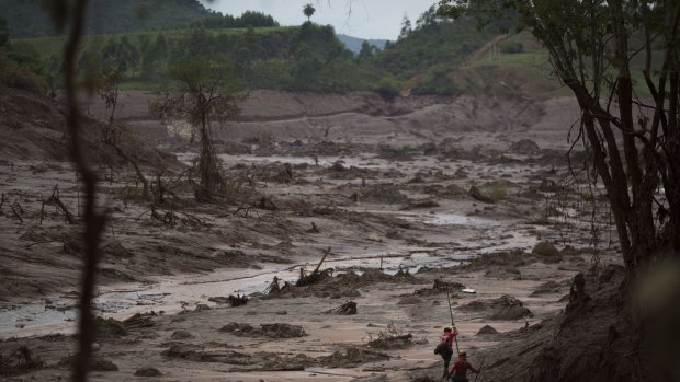 Wasteland: The Samarco dam burst unleashed huge quantities of mud and waste that destroyed a nearby village.