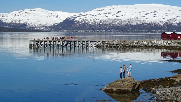 Ring of white mountains: Folkeparken in Tromso.