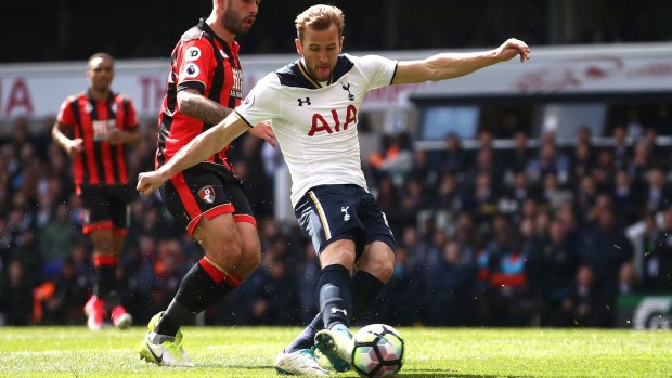 On Target: Harry Kane became the first Tottenham Hotspur player since the great Jimmy Greaves to hit 20 goals in three successive top-flight seasons.