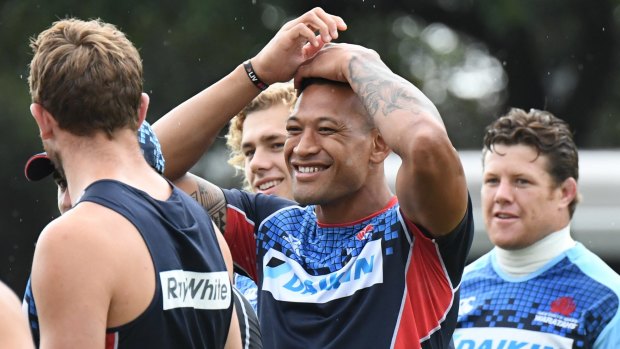Ready: Israel Folau wants to continue his development at outside-centre when the Waratahs play the Brumbies this weekend. 