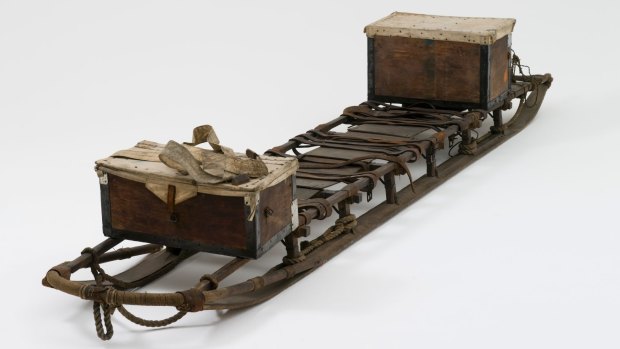 Curatorial Blog - Object Number H8144 Mawson's sled Sledge used on Mawson's Australasian Antarctic Expedition of 1911-1914 made by L. Hargen & Co. of Norway in 1911. Collection of the Museum of Applied Arts and Sciences.