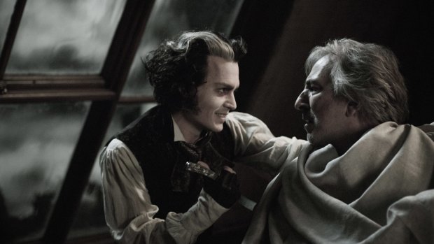 Johnny Depp and Alan Rickman in Sweeney Todd: The Demon Barber of Fleet Street (2007).