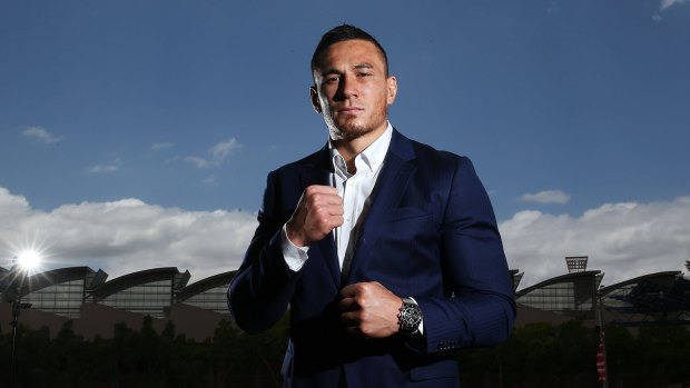 Suited and booted: Sonny Bill Williams in Syndey on Friday.
